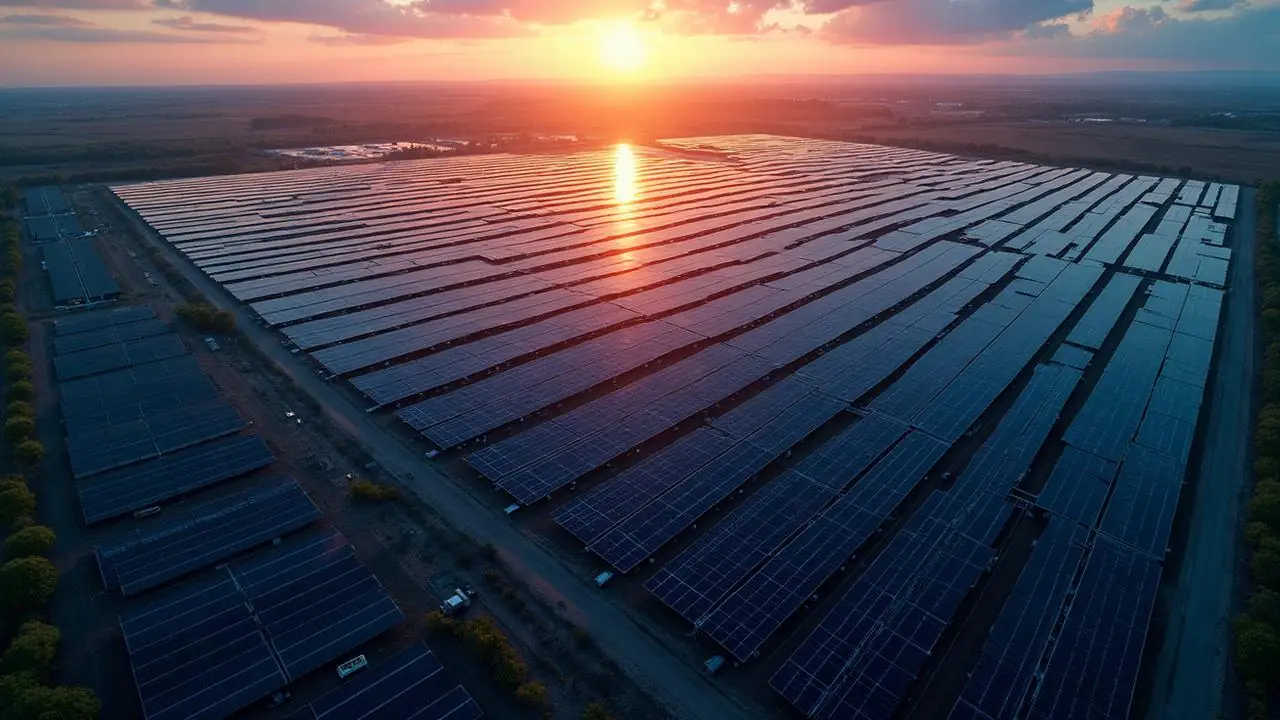 Large-scale solar farm